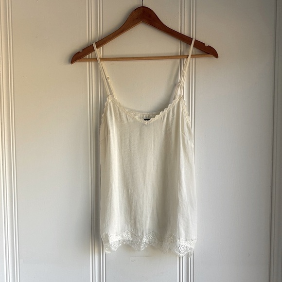 Aerie Cream Camisole with Lace Trim - Picture 1 of 5